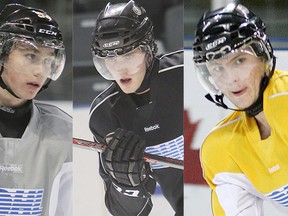 Three of the Frontenacs prize returning sophomores ― from left, Sam Bennett, Roland McKeown and Spencer Watson ― are among 42 players invited to Canada’s national men’s under-18 team selection camp in Toronto later in July.
Whig-Standard files