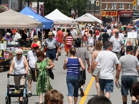 Thousands of people flocked downtown Owen Sound Saturday for its annual Hottest Yard Sale Under The Sun. James Masters photo.