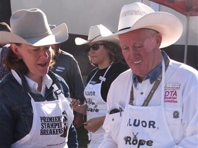 KEVIN RUSHWORTH HIGH RIVER TIMES/QMI AGENCY. On July 7, Premier Alison Redford held one of the annual Premier's Stampede Breakfasts in Aldersyde. The location was picked to allow High River residents the chance to take a breather and enjoy the company of the community.