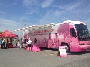 Kingston's three stops are but a small fraction of the Pink Tour. Over the course of four months, the bus will make more than 90 stops, travelling as far north as Kenora. (Alison Shouldice For The Whig-Standard)