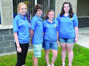 Asheley Delaney, Jonah Paquette, Sara Phillips and Jenna Gilbert have been selected to be part of this year's Youth in Policing Initiative, a program funded by the Ontario Ministry of Children and Youth Services. Throughout the summer, the teens will act as “town ambassadors” to help tourists and townsfolk during Gananoque’s myriad of summer events.       Wayne Lowrie - Gananoque Reporter