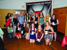 Award winners at Sal Comp’s athlete recognition night in June.
