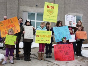 Dozens had rallied to protest the closure of the Williamsburg library outside the Chesterville library branch, where the library board met to make the decision.
Submitted photo