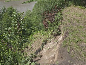 Following a slope erosion study, engineering consulting firm LVM Inc is recommending that Brant County, among several measures, urge the Grand River Conservation City Authority and trail association to close all trails on the slope, east below the Bell Homestead and east of the lookout along Tutela Heights Road. (BRIAN THOMPSON Brantford Expositor)