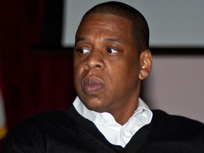 Jay Z attends a press conference in Long Island, New York, May 2, 2013. (Stefan Jeremiah/WENN.COM)