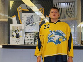 Plus sized defenseman Ned Simpson will be a member of the Elliot Lake Bobcats bigger and stronger defense for the upcoming season.
Photo by JORDAN ALLARD/THE STANDARD/QMI AGENCY