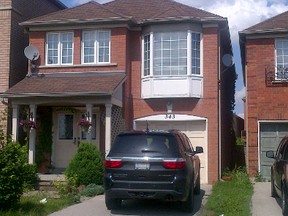 A toddler was found dead Monday, July 8, 2013, at this home daycare on Yellowood Circle in Vaughan. (TERRY DAVIDSON/Toronto Sun)