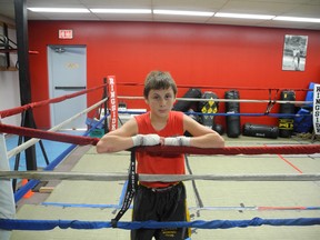Isaac Benedict, 11,  is one of four local boxers, and one of the youngest, who will take part in the Canadian Golden Gloves Championship, being held at the Nav Centre next week, July 16-20.
Kevin Gould staff photo