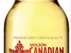 Molson Canadian Cider. (HO)
