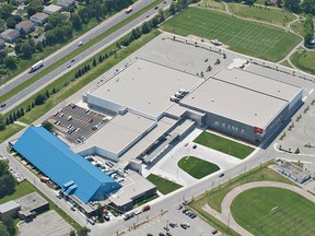 An aerial photograph of the Wayne Gretzky Sports Complex in Brantford, Ontario taken on June 18, 2013. (BRIAN THOMPSON Brantford Expositor)