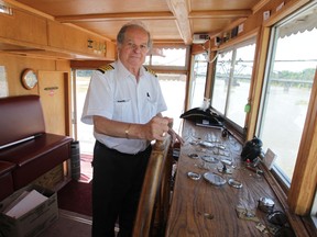 Riverboat Captain Steve Hawchuk is happy the river level has gone down enough for him to get the Paddlewheel Queen back on its usual summer route.