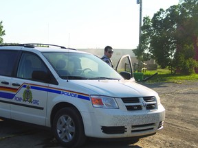 The RCMP have set up a camp at the Cayley Park, at Cayley, Alberta, for members brought in to help police at High River, following June 20 floods.