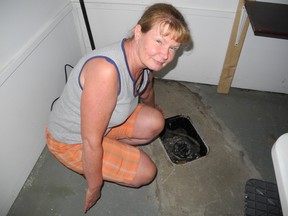 Kinga Szydlowska's basement apartment flooded on Monday, despite a backflow prevention device.