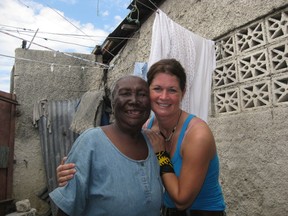 Tammy Babcock on a previous trip to Haiti