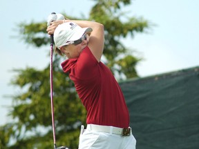 Alena Sharp was on the verge of missing the cut at the Manulife Financial LPGA Classic in Waterloo, Ont. before scoring birdies on three of the last four holes Friday, July 12, 2013. (CHRISTOPHER SMITH For The Expositor)