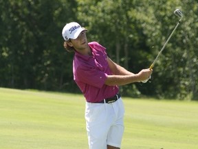 Napanee’s Josh Whalen hits a shot during the final round of the Ontario men’s amateur championship at OslerBrook Golf and Country Club near Collingwood. Whalen finished in a tie for eighth place. (Golf Association of Association)
