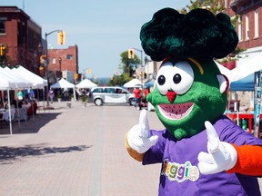 Freggie, the new nutrition mascot for the Porcupine Health Unit was unveiled on Friday at the Urban Park as part of health week. The produce-medley character aims to encourage youth to get their regular serving of fruits and vegetables to help ensure a healthy and happy childhood.