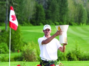Riley Wheeldon poses with his trophy Sunday at the Fort McMurray Golf Club  after winning the Syncrude Boreal Open presented by Aecon. Riley Wheeldon poses with his trophy Sunday at the Fort McMurray Golf Club  after winning the Syncrude Boreal Open presented by Aecon.