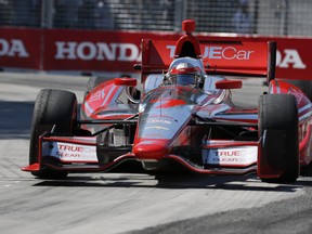 Sebastien Bourdais came in third  at the Honda Indy Toronto on Sunday. (Stan Behal/Toronto Sun)