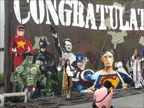 A Thai university has apologized for a mural depicting "superheros" including Hitler. (Photo: Simon Wiesenthal Center website)