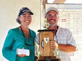 Winnipeg’s Louise and Ted Stewner walked away with $5,000 as the overall winners of the 2013 Shoal Lake Bass Classic. The couple previously won the tournament in 2010.
MARNEY BLUNT/Daily Miner and News