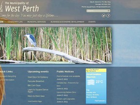 A look at the proposed home page for the new Municipality of West Perth website – concept by eMotivate Marketing and Design.