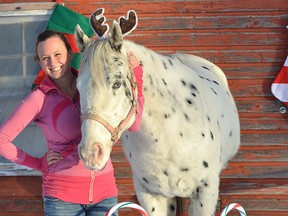 Jesse Bosch and her horse Phantom, a leopard appaloosa. The pair are getting ready to particpate in Wild Pink Yonder, a three week long trail ride that fundraises for breast cancer research.
Submitted