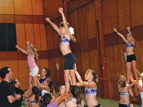 The Kenora All Stars Cheer and Dance team takes part in a clinic this weekend instructed by Chris McLeod from Cheer Factory in Thunder Bay.
MARNEY BLUNT/Daily Miner and News