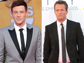 (L-R) Cory Monteith and Matthew Perry. (WENN/Reuters file photos)