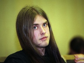 This picture taken on April 25, 1994 shows the leader of the black metal band Burzum, neo-nazi sympathizer and convicted murderer Kristian "Varg" Vikernes. (AFP PHOTO/SCANPIX - JOHNNY SYVERSEN)