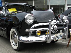 The 1949 Ford was an immense hit, the company's first all-new model in about 10 years. This Club Coupe, owned by John and Loretta Hendrie of Chatham, was spotted at the Blenheim Classic Car Show in June.