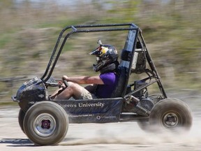 A Baja SAE race car disappeared from the Department of Mechanical and Materials Engineering in McLaughlin Hall at 130 Stuart St. around June 14.