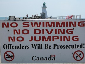 Norfolk OPP are once again reminding people not to dive into the water from lighthouse at the Port Dover pier. (Reformer file photo)