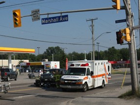 Biker suffers injuries