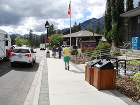 The no parking ban in front of the Banff post office will remain in effect through the summer despite concerns of convenience from some residents. RUSS ULLYOT/ CRAG & CANYON/ QMI AGENCY