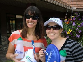 Bow Valley PCN’s Lu Douce, left, and Randi Lynn Rinaldi promote safe fun in the sun. Supplied photo