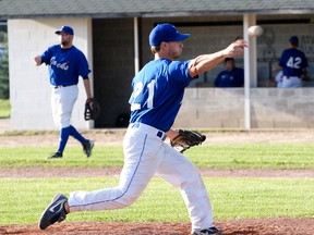 Jamie Dallaire went the distance to pick up the victory as the Whiskey Jacks defeated the Red Sox 12-4 in Timmins Men’s Baseball League action at Fred Salvador Field on Tuesday.