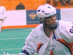 Johnny Powless scored seven goals and earned three assists to lead the Six Nations Arrows to a 19-13 win Tuesday night over the Kitchener-Waterloo Braves in Game 2 of their best-of-five Ontario Junior A Lacrosse League quarter-final series. (Expositor file photo)