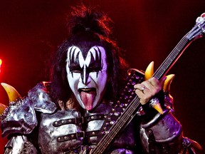 Gene Simmons of Kiss performs at Rexall Place in Edmonton, Alta. on Friday, July 12, 2013.  Amber Bracken/Edmonton Sun/QMI Agency