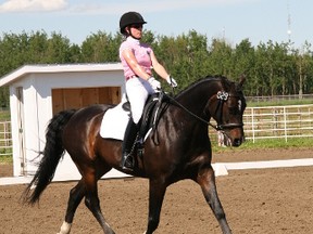 Kenda Lubeck on Angelina competed in the Valleyview Dressage Festival. (Photo courtesy Joanne Clark)
