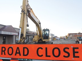 Phase 2 of the Main Street revitalization project continues as the block between 52 and 53 Street is now closed off.