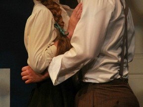 Sophie Waldman stars as Anne Shirley and Jackson Watt-Bowers as Gilbert Blythe in Blue Canoe Theatre Production’s Anne & Gilbert. (Blue Canoe Theatre Productions)
