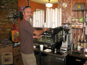 Mike Phillips is the owner and operator of Cafe Tenango on Wolfe Island. The cafe recently marked its first anniversary. (Greg Burliuk/The Whig-Standard)