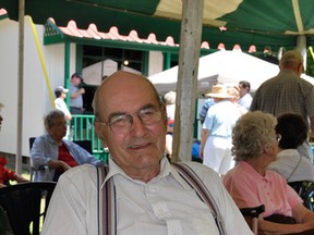 Founding St. Joseph Island Museum member Clive Stevens attends the facility's 50th anniversary.