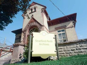 Shown is the Stratford-Perth Archives building on St. Andrew St. on Friday.
SCOTT WISHART The Beacon Herald
