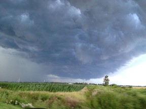 Storm clouds rolled through Merlin around 7:30 p.m. Friday. (Submitted photo by Melissa Doyle)