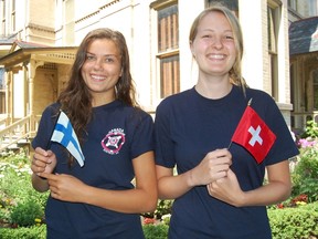 International exchange students, Laura Ilmanan of Finland; left and Maxi Egli of Switzerland were two of 16 youth from 10 countries participating in the Tillsonburg Lion's Youth Exchange. Both students have enjoyed learning about Canada and their time here. 

KRISTINE JEAN/TILLSONBURG NEWS/QMI AGENCY