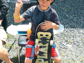 David Wayne won the beginners division SKATE competition at Kenora’s skatepark over the weekend. 
ALAN S. HALE/Daily Miner and News