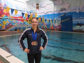 Rebecca Terejko of the W. Ross Macdonald Silver Otters won one gold and two bronze medals at the Canadian National Swimming Championships in Montreal. (Submitted photo)