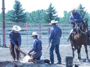 The Mesabi Ranches/Anchor P Ranch team at the Medicine Tree Ranch Rodeo